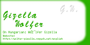 gizella wolfer business card